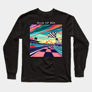 2024 Miami Grand Prix F1 T-Shirt - Merchandise | Unique F1 Tracks Design | Limited Edition | Perfect Gift for Miami F1 Fans Long Sleeve T-Shirt